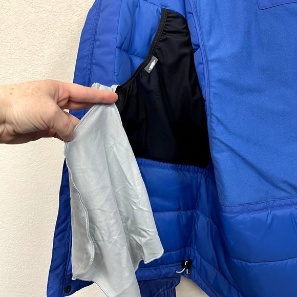 LL Bean Blue Nylon Ski Snowboard Winter Full Zip Jacket Coat Mens size Medium - Picture 7 of 10